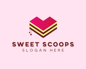 Sweet Heart Cake  logo design