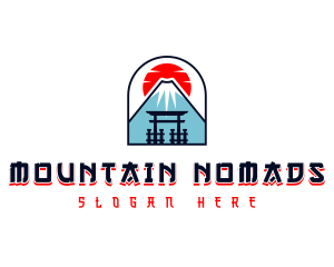 Japan Mount Fuji Torii logo design