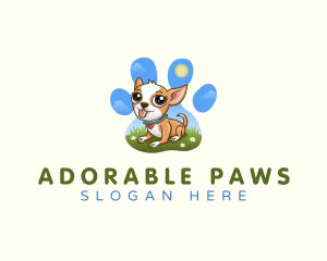 Pet Dog Paw logo design