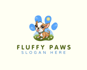 Pet Dog Paw logo design