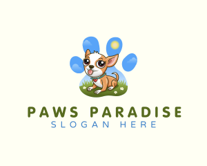 Pet Dog Paw logo design