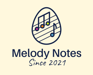 Musical Note Egg logo design
