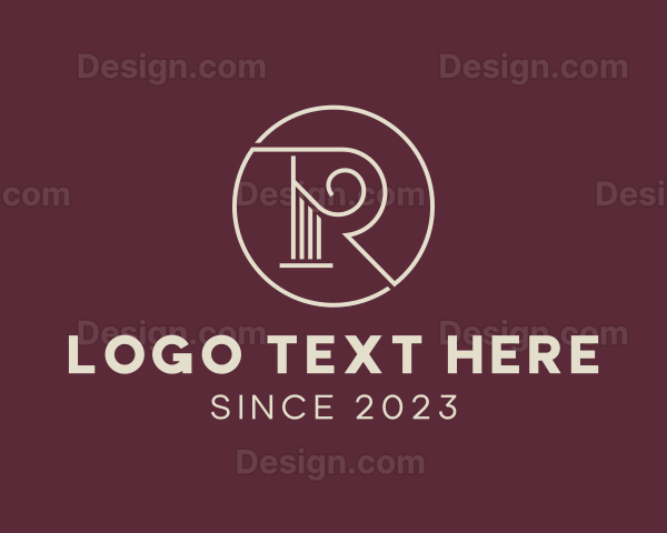 Elegant Pillar Column Business Logo