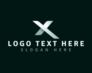 Creative Origami Letter X logo