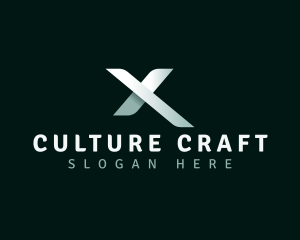 Creative Origami Letter X Logo