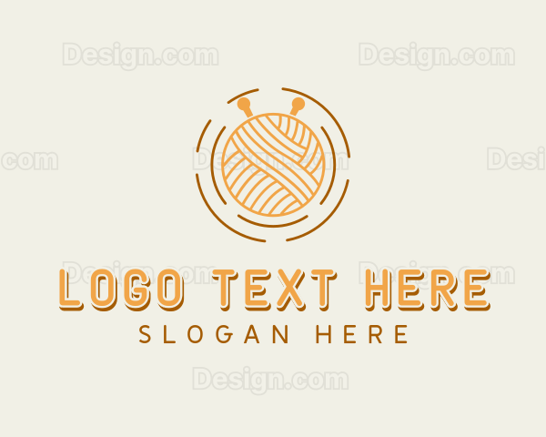 Knitting Yarn Weaving Logo