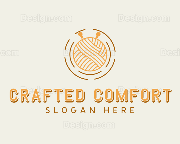 Knitting Yarn Weaving Logo