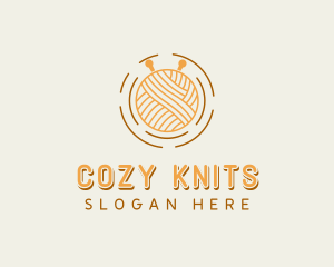 Knitting Yarn Weaving logo design