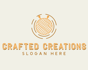 Knitting Yarn Weaving logo design