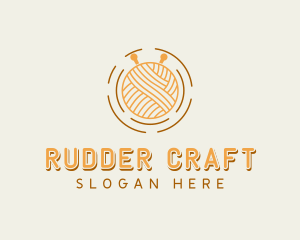 Knitting Yarn Weaving logo design