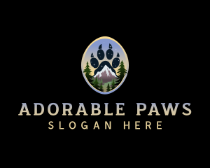 Mountain Bear Paw logo design