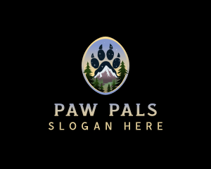 Mountain Bear Paw logo design