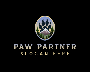 Mountain Bear Paw logo design