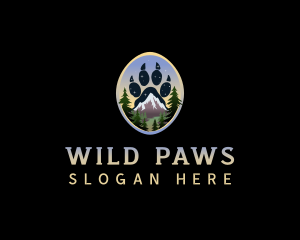 Mountain Bear Paw logo design