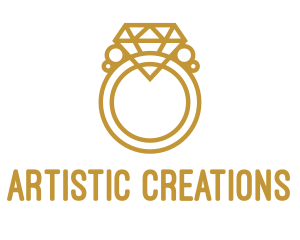 Jewelry Ring Outline logo design