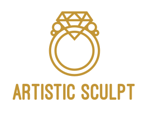 Jewelry Ring Outline logo design