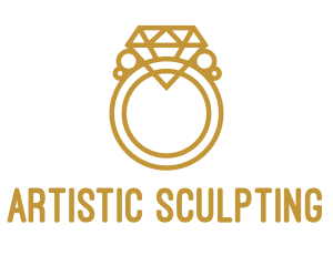 Jewelry Ring Outline logo design