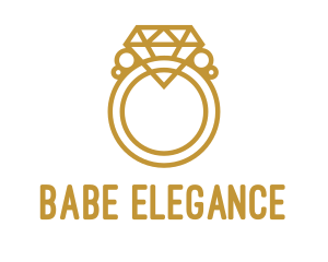 Jewelry Ring Outline logo design