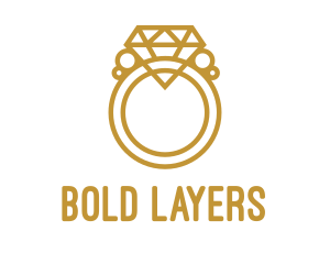 Jewelry Ring Outline logo design