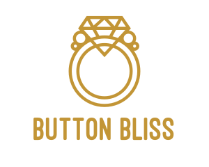 Jewelry Ring Outline logo design