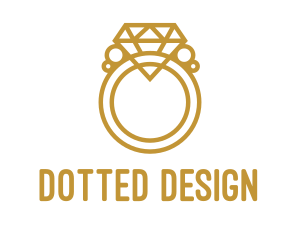 Jewelry Ring Outline logo design