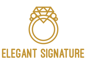 Jewelry Ring Outline logo design