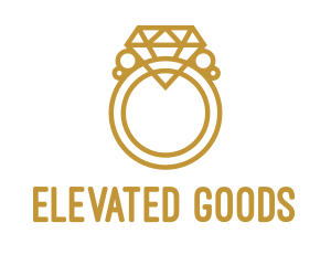 Jewelry Ring Outline logo design