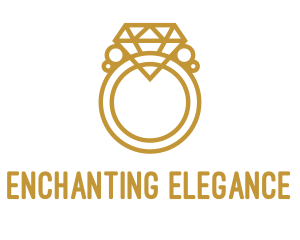 Jewelry Ring Outline logo design