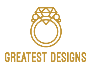 Jewelry Ring Outline logo design