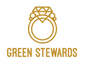 Jewelry Ring Outline logo design