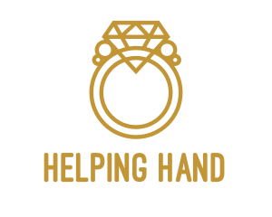 Jewelry Ring Outline logo design