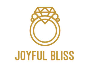 Jewelry Ring Outline logo design