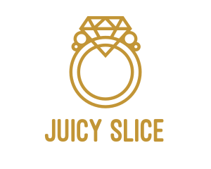 Jewelry Ring Outline logo design