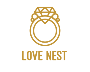 Jewelry Ring Outline logo design