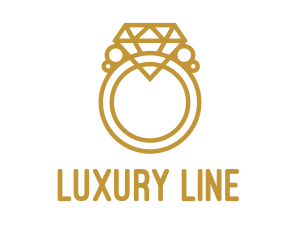 Jewelry Ring Outline logo design