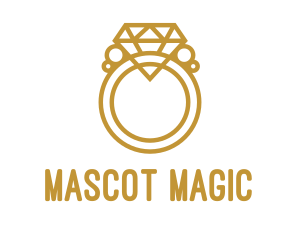 Jewelry Ring Outline logo design