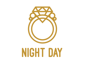 Jewelry Ring Outline logo design