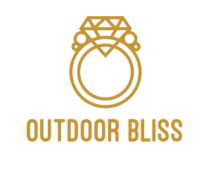 Jewelry Ring Outline logo design