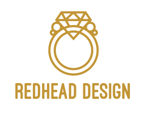 Jewelry Ring Outline logo design