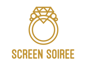 Jewelry Ring Outline logo design