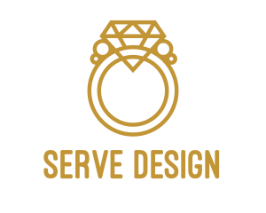 Jewelry Ring Outline logo design