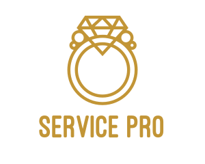 Jewelry Ring Outline logo design