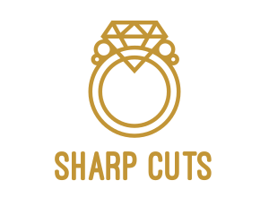 Jewelry Ring Outline logo design