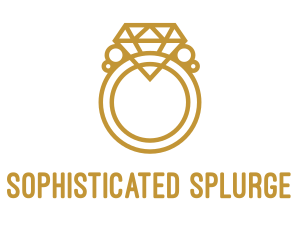 Jewelry Ring Outline logo design