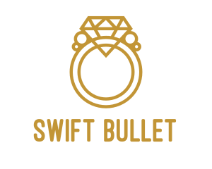 Jewelry Ring Outline logo design