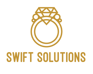 Jewelry Ring Outline logo design