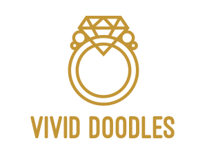 Jewelry Ring Outline logo design