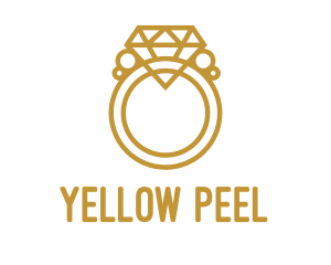 Jewelry Ring Outline logo design