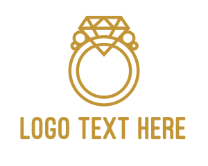 Outline - Diamond Ring Outline logo design