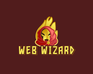 Wizard Villain Flame logo design